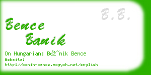 bence banik business card